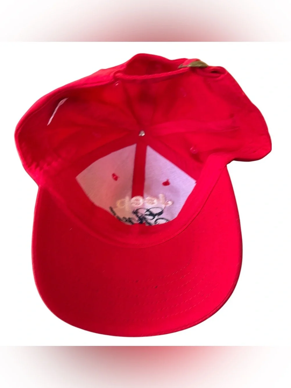 Jeep Girl Hat - Red with White & Navy Blue Embroidering “Jeep Girl” Adjustable